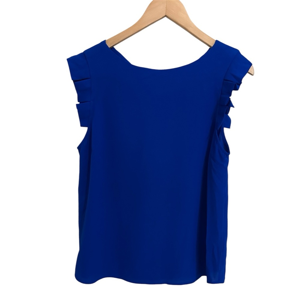 Monteau Royal Blue Ruffle Sleeve Blouse